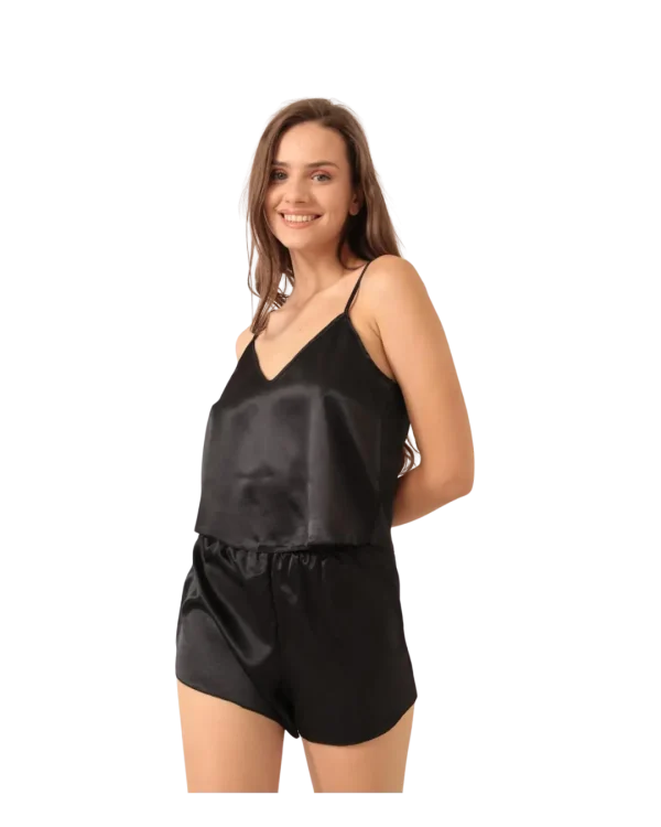 kadin-saten-pijama-siyah ön yan